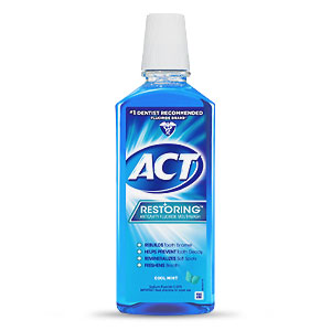 ACT Restoring Anticavity Fluoride Mouthwash - Cool Mint - 1L