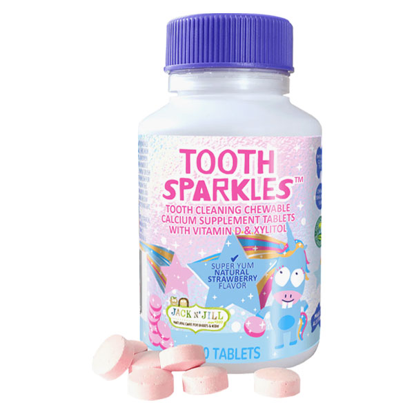 Jack N' Jill Tooth Sparkles Chewable Cleaning Tablets - 60ct